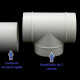 Ramificație plastică tip "T" de Ø 125 mm