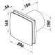 Ventilator de baie cu panou frontal la 12V în medii umede Ø 150 mm