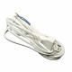 Cablu de alimentare pentru ventilator 2x0,75 mm, lungime 3 m, alb