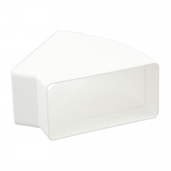 Cot 45° orizontal rectangular plastic 110x55 mm