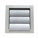 Grila de ventilație metalică cu jaluzele gravitaționale fără flanșă 285x285 mm, gri