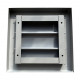 Grila de ventilație metalică cu jaluzele gravitaționale fără flanșă 285x285 mm, gri