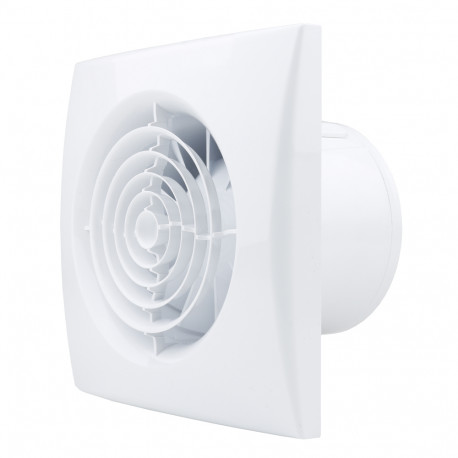 Ventilator de baie silențios cu clapetă antiretur plastică Ø 100 mm