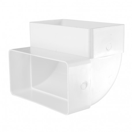 Cot 90° vertical rectangular plastic 110x55 mm