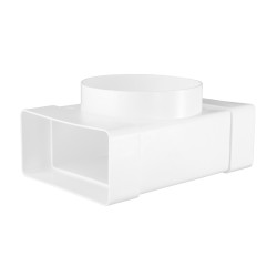 Ramificație PVC tip "T" la conducte rectangulare și circulară Ø 125 mm / 204x60 mm
