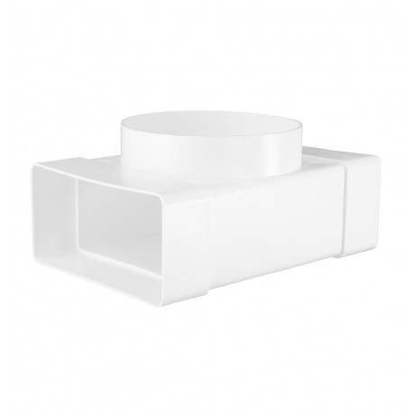 Ramificație PVC tip "T" la conducte rectangulare și circulară Ø 125 mm / 204x60 mm
