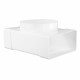 Ramificație PVC tip "T" la conducte rectangulare și circulară Ø 125 mm / 204x60 mm