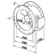 Ventilator de tubulatură metalic cu flanșă Ø 260 mm