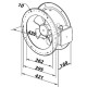 Ventilator de tubulatură metalic cu flanșă Ø 362 mm