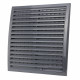 Grilă de ventilație din plastic Dalap GP 200x200 RNP ASA cu control mecanic, gri