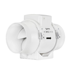 Ventilator de tubulatură axial plastic cu comutator de timp Ø 100 mm