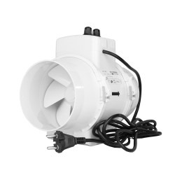 Ventilator de tubulatură axial cu senzor de temperatură și regulator de turație Ø 150 mm
