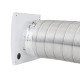 Conductă circulară flexibilă din aluminiu până la +250 °C Ø 125 mm, lungime 1000 mm