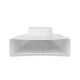 Reducție 90° PVC din conductă circular la rectangular Ø 100 mm / 204x60 mm