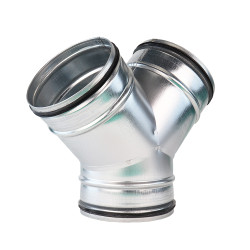 Ramificație metalică tip "Y" cu cauciuc de etanșare Ø 150 / Ø 150 mm