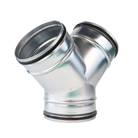 Ramificație metalică tip "Y" cu cauciuc de etanșare Ø 160 / Ø 160 mm