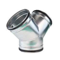 Ramificație metalică tip "Y" cu cauciuc de etanșare Ø 200 / Ø 200 mm