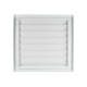 Grila de ventilație metalică cu jaluzele gravitaționale fără flanșă 285x285 mm, albă