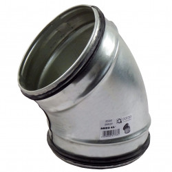 Cot 45° metalic circular cu cauciuc de etanșare Ø 125 mm