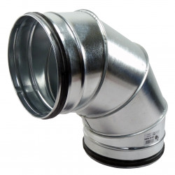 Cot 90° metalic circular cu cauciuc de etanșare Ø 160 mm