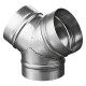 Ramificație "Y" metalică pentru bifurcații conducte Ø 125 / Ø 125 mm