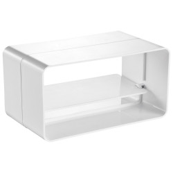 Conector rectangular exterior PVC cu clapetă antiretur 110x55 mm